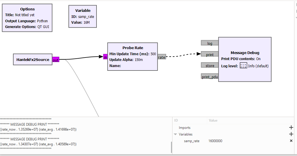 GNU Radio Embedded Python Block fx2lafw sample source